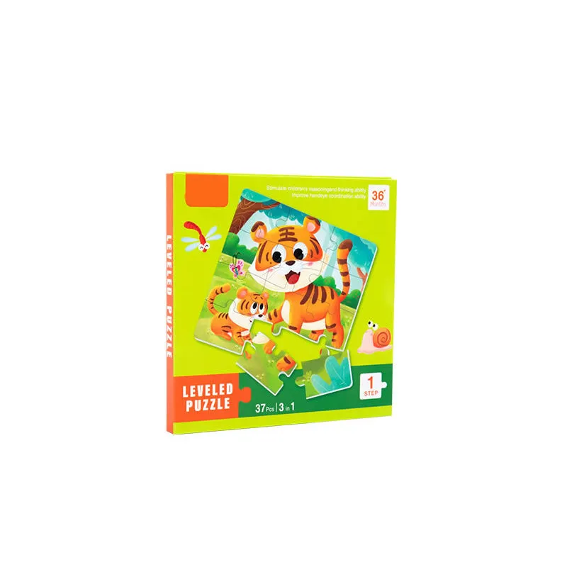 3 In 1 37 Piece Of Leveled Puzzle Kp-69-37 Pc