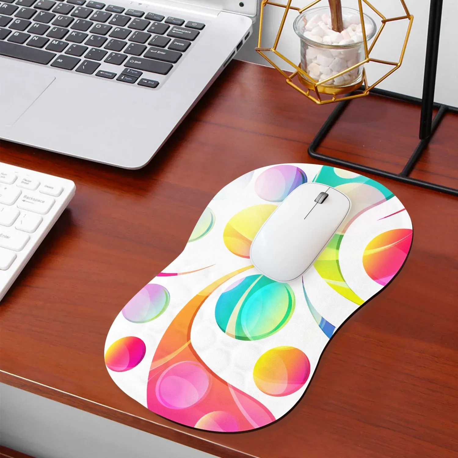Bright Solar Mouse Pad with Wrist Rest