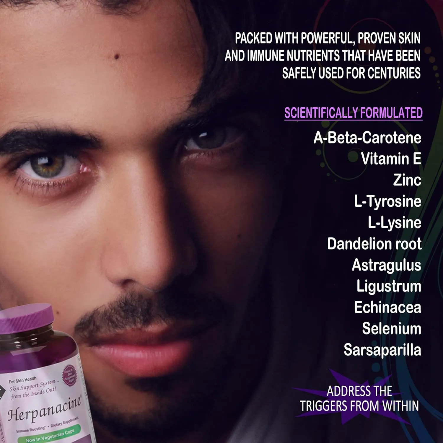 Diamond Herpanacine, Natural Skin Care and Immune Support - Vitamins to Help Clear Skin - Complete Skin and Immune System Support from the Inside Out - Made with Natural Ingredients - (100 Count)