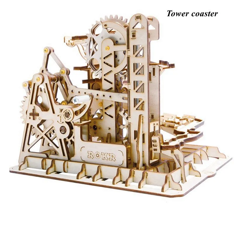DIY Marble Run Game Laser Cutting 3D Wooden Puzzle Game