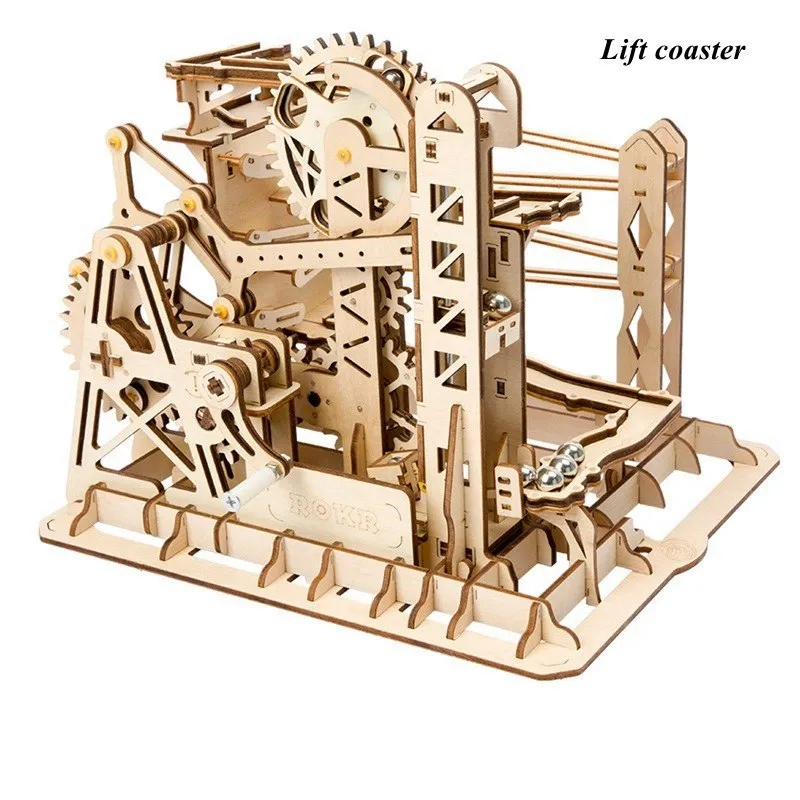 DIY Marble Run Game Laser Cutting 3D Wooden Puzzle Game