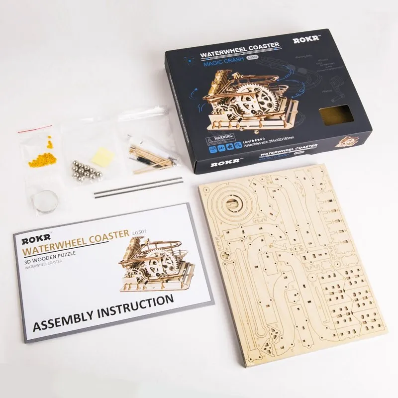DIY Marble Run Game Laser Cutting 3D Wooden Puzzle Game