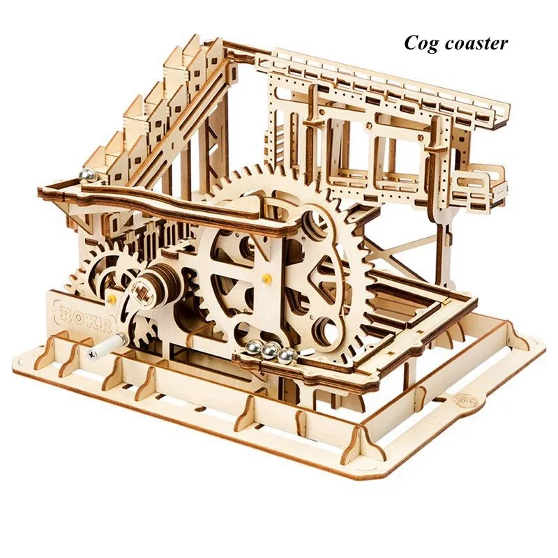 DIY Marble Run Game Laser Cutting 3D Wooden Puzzle Game