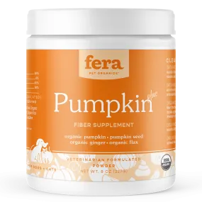 Fera Pet Organics Dog and Cat Supplement, Pumpkin Plus Fiber Support