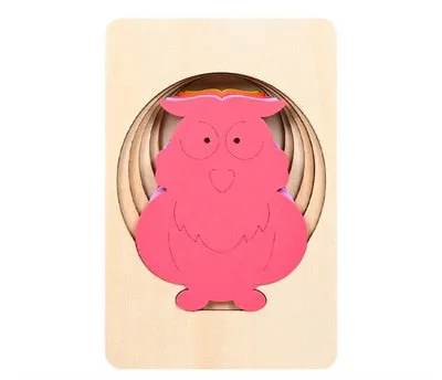 Interactive 3D Animal Puzzle for Kids - Fun Wooden Learning Toy