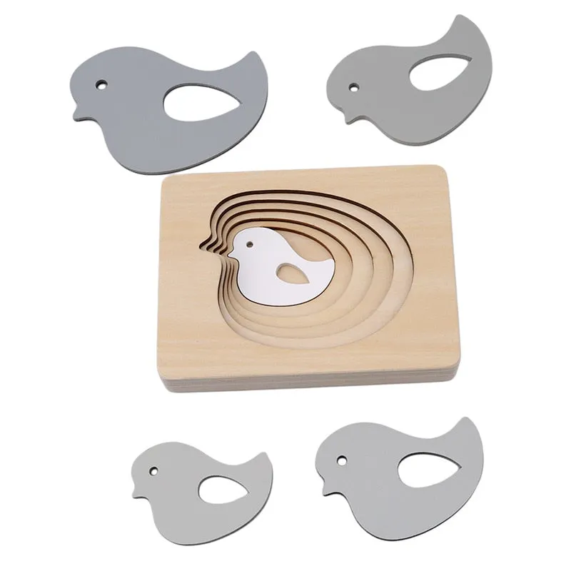 Interactive 3D Animal Puzzle for Kids - Fun Wooden Learning Toy