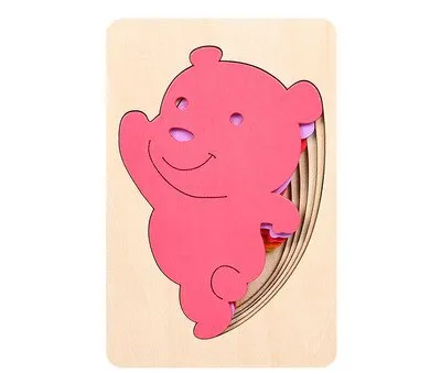 Interactive 3D Animal Puzzle for Kids - Fun Wooden Learning Toy