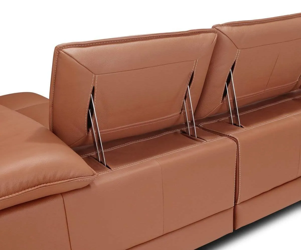 Mauro Leather Right Sectional