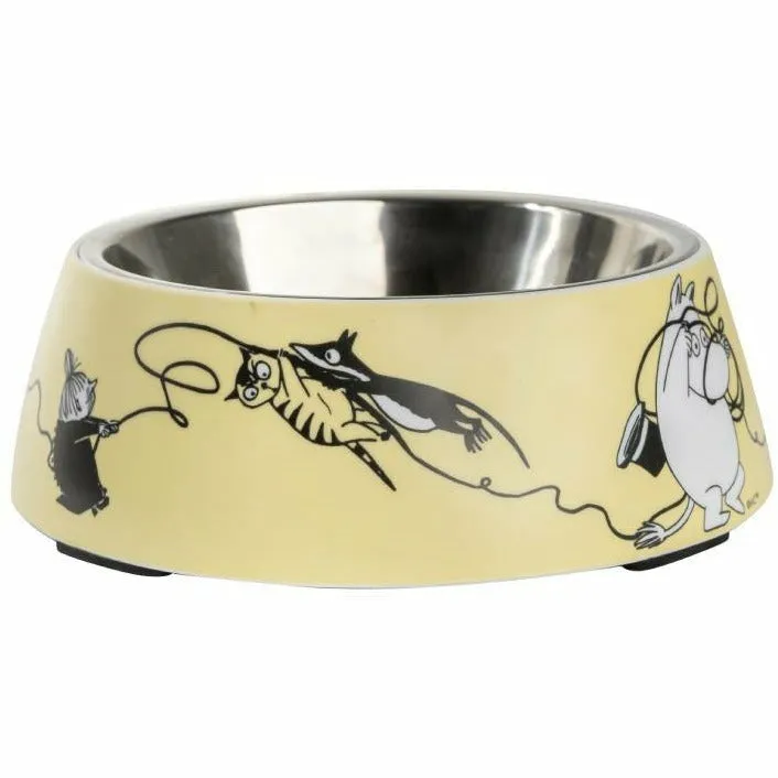 Moomin For Pets Food Bowl Yellow Medium