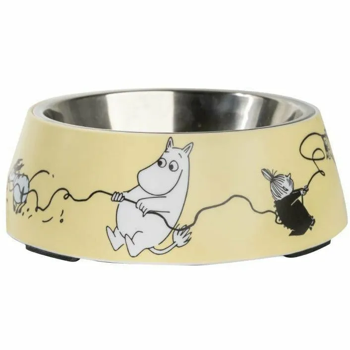 Moomin For Pets Food Bowl Yellow Medium