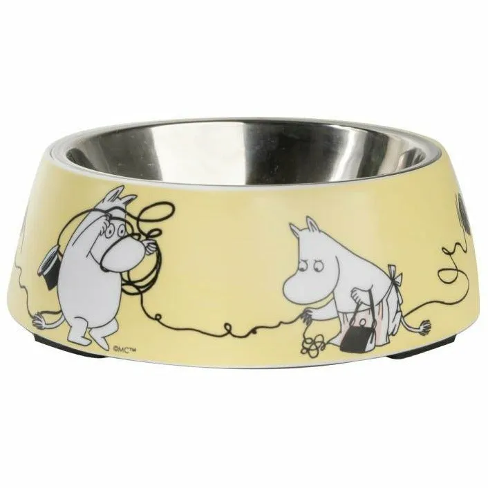 Moomin For Pets Food Bowl Yellow Medium