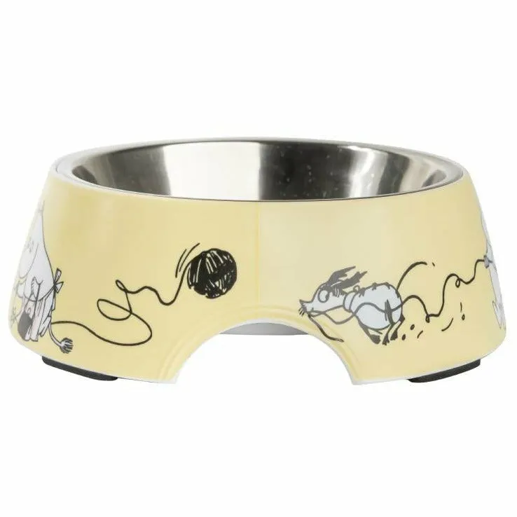 Moomin For Pets Food Bowl Yellow Medium