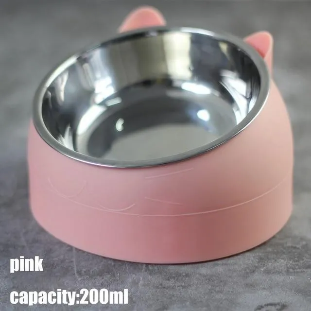 Oblique Mouth Single Cat Bowl