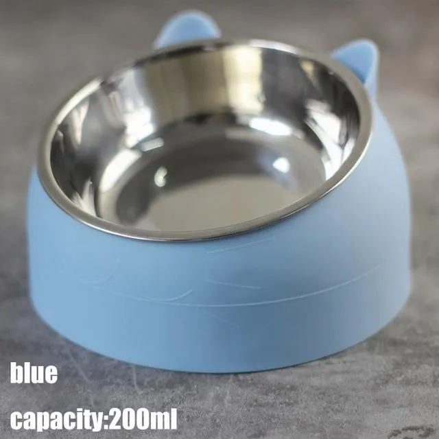 Oblique Mouth Single Cat Bowl