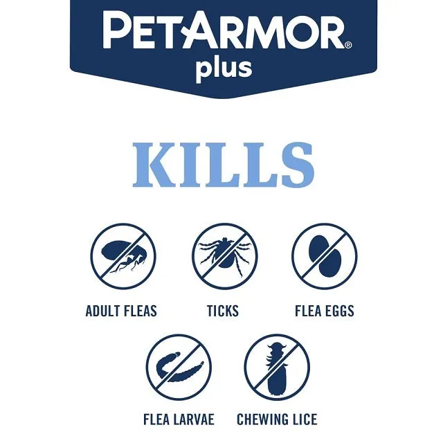 PetArmor Plus Flea & Tick Topical for Dogs 3-Pack, 45-88 lbs