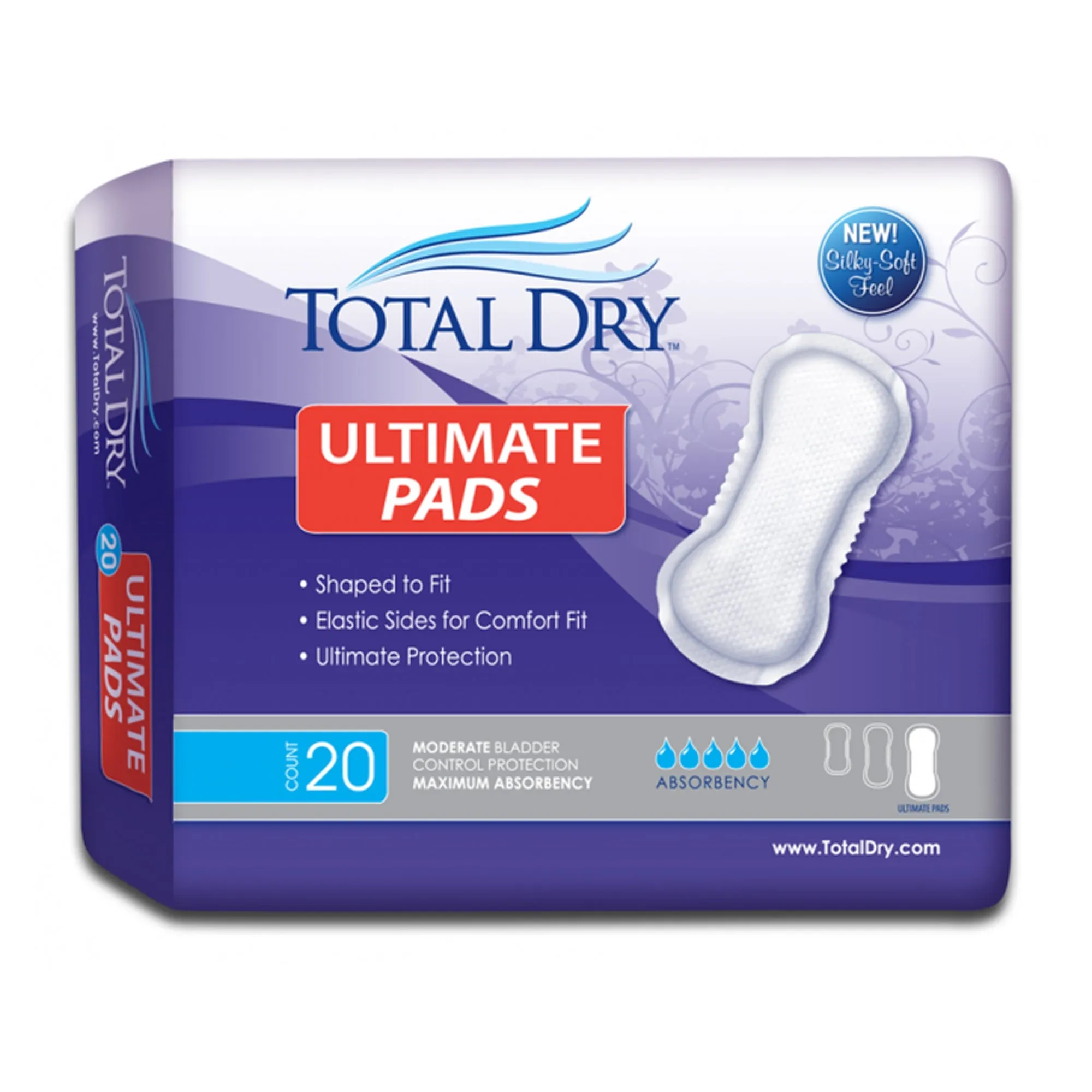 TotalDry Pads Ultimate, Case of 180