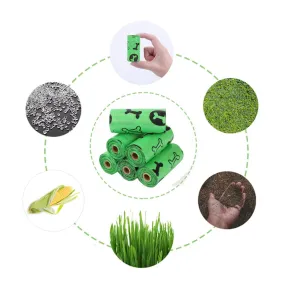 Upgraded printed Dog Poop Waste Refuse Cleanup Doggy Roll Replacements for Outdoor Puppy Walking and Travel Thick Plastic